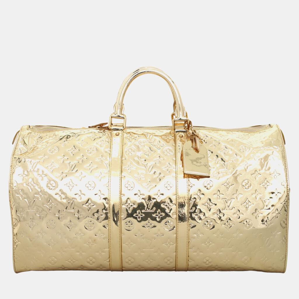 Louis Vuitton Keepall Boston 55 Gold Monogram Miroir Bag Louis Vuitton Keepall Boston 55 Gold Monogram Miroir Bag