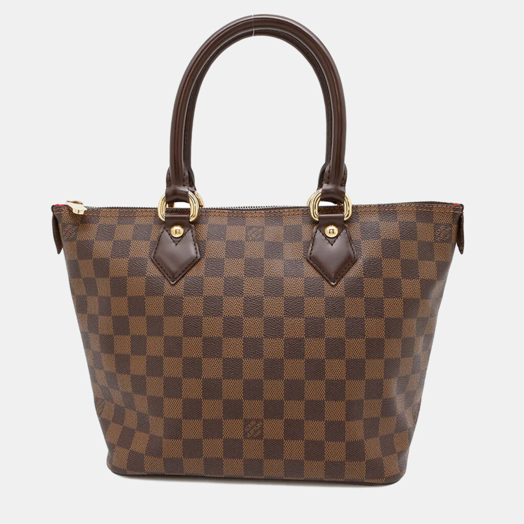 Louis Vuitton Saleya PM Red Damier Ebene Canvas Tote Bag
