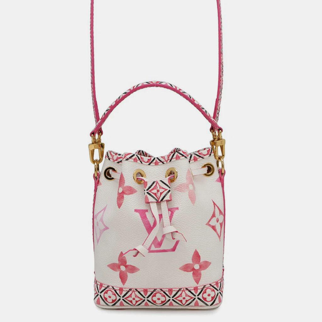 Louis Vuitton Nano Noe Rose Monogram Canvas Shoulder Bag Louis Vuitton Nano Noe Rose Monogram Canvas Shoulder Bag