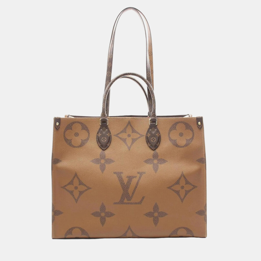 Louis Vuitton OnTheGo GM Brown Beige Monogram Giant Canvas Tote Bag