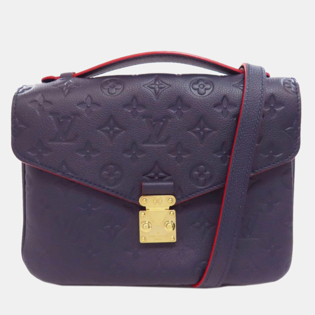 Louis Vuitton Pochette Metis Navy Monogram Empreinte Leather Shoulder Bag