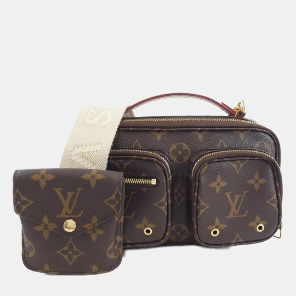 Louis Vuitton Utility Brown Monogram Canvas Shoulder Bag Louis Vuitton Utility Brown Monogram Canvas Shoulder Bag