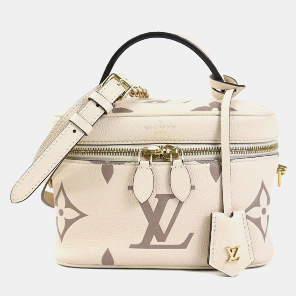 Louis Vuitton Vanity PM Cream Monogram Empreinte Leather Shoulder Bag