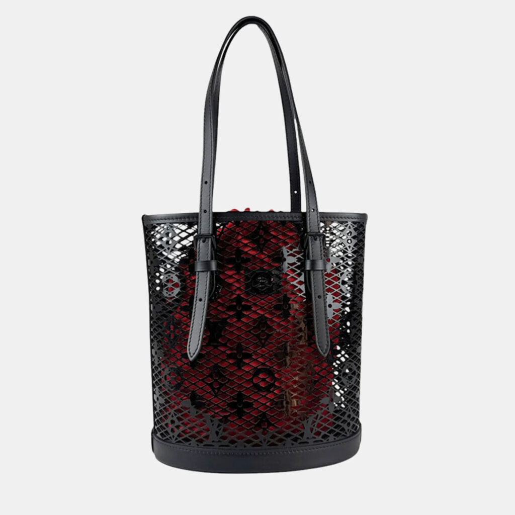 Louis Vuitton Lace Bucket PM Black Monogram Patent Leather Handbag Louis Vuitton Lace Bucket PM Black Monogram Patent Leather Handbag