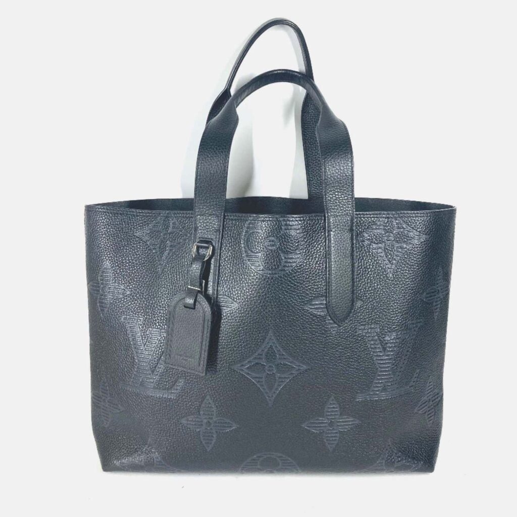 Louis Vuitton Voyage Black Monogram Giant Shadow Leather Tote Bag