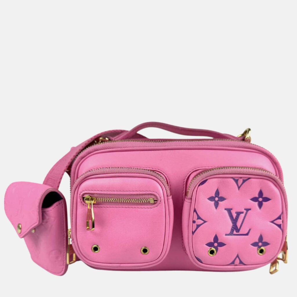 Louis Vuitton Utility Rose Leather Shoulder Bag Louis Vuitton Utility Rose Leather Shoulder Bag