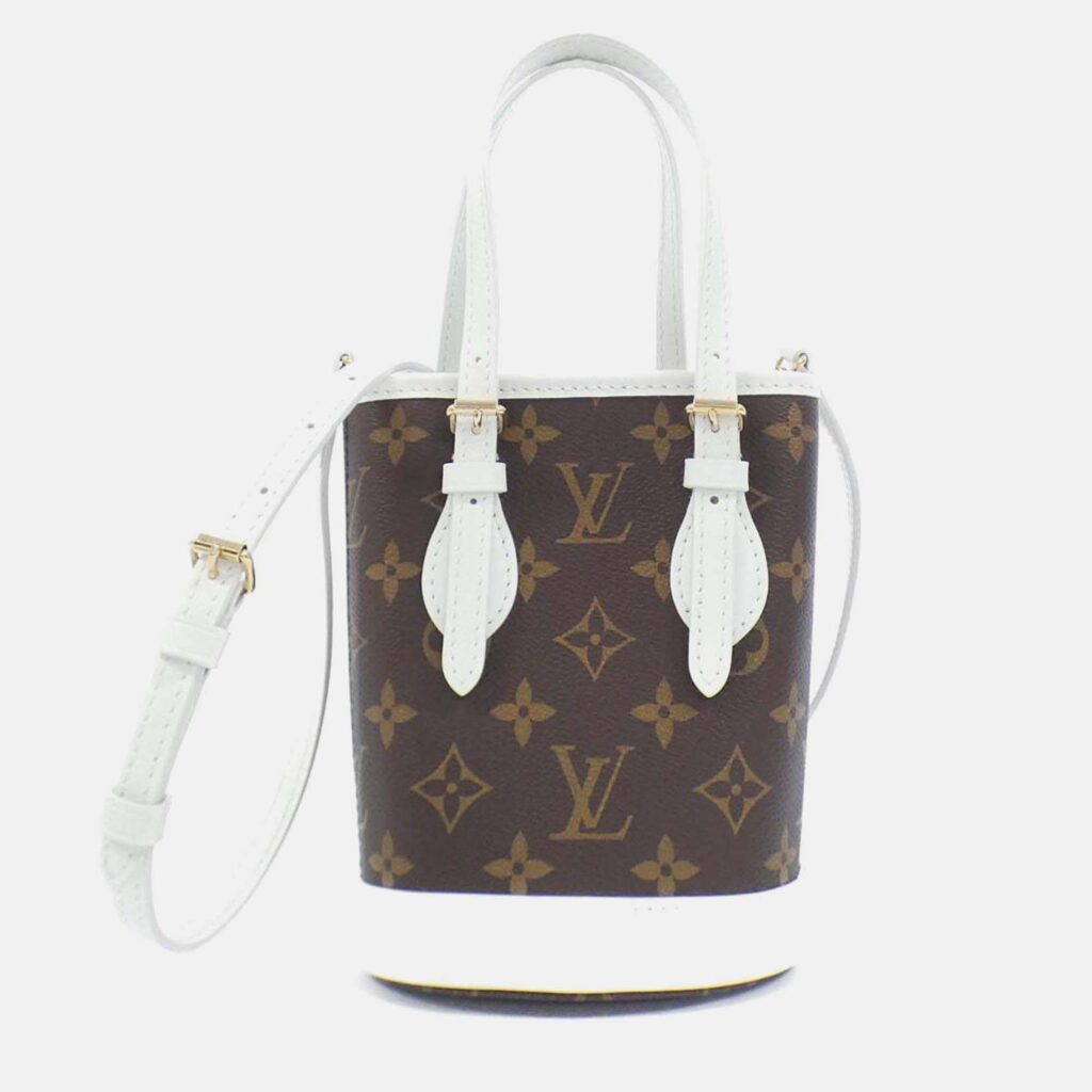 Louis Vuitton Match Nano Bucket Monogram Canvas Shoulder Bag Louis Vuitton Match Nano Bucket Monogram Canvas Shoulder Bag