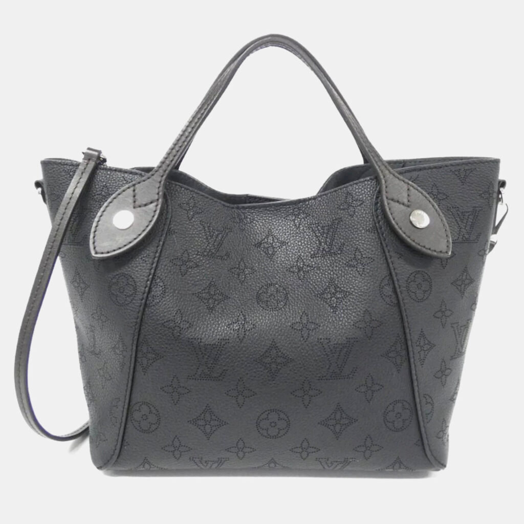 Louis Vuitton Hina PM Black Mahina Leather Tote Bag Louis Vuitton Hina PM Black Mahina Leather Tote Bag