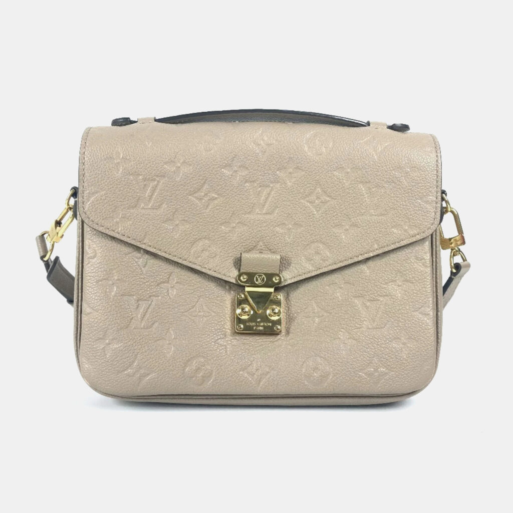 Louis Vuitton Pochette Metis Tourterelle Beige Monogram Empreinte Leather Shoulder Bag Louis Vuitton Pochette Metis Tourterelle Beige Monogram Empreinte Leather Shoulder Bag