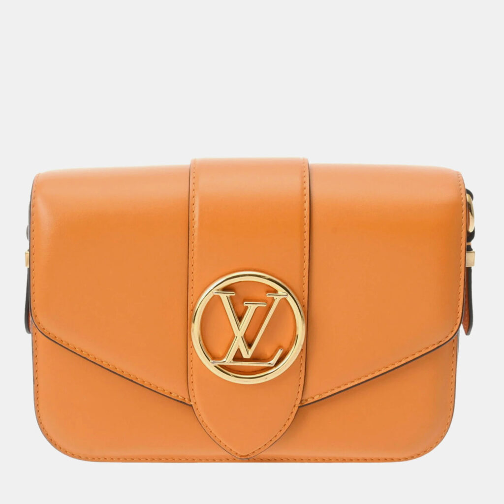 Louis Vuitton LV Pont Neuf Summer Gold Leather Shoulder Bag Louis Vuitton LV Pont Neuf Summer Gold Leather Shoulder Bag
