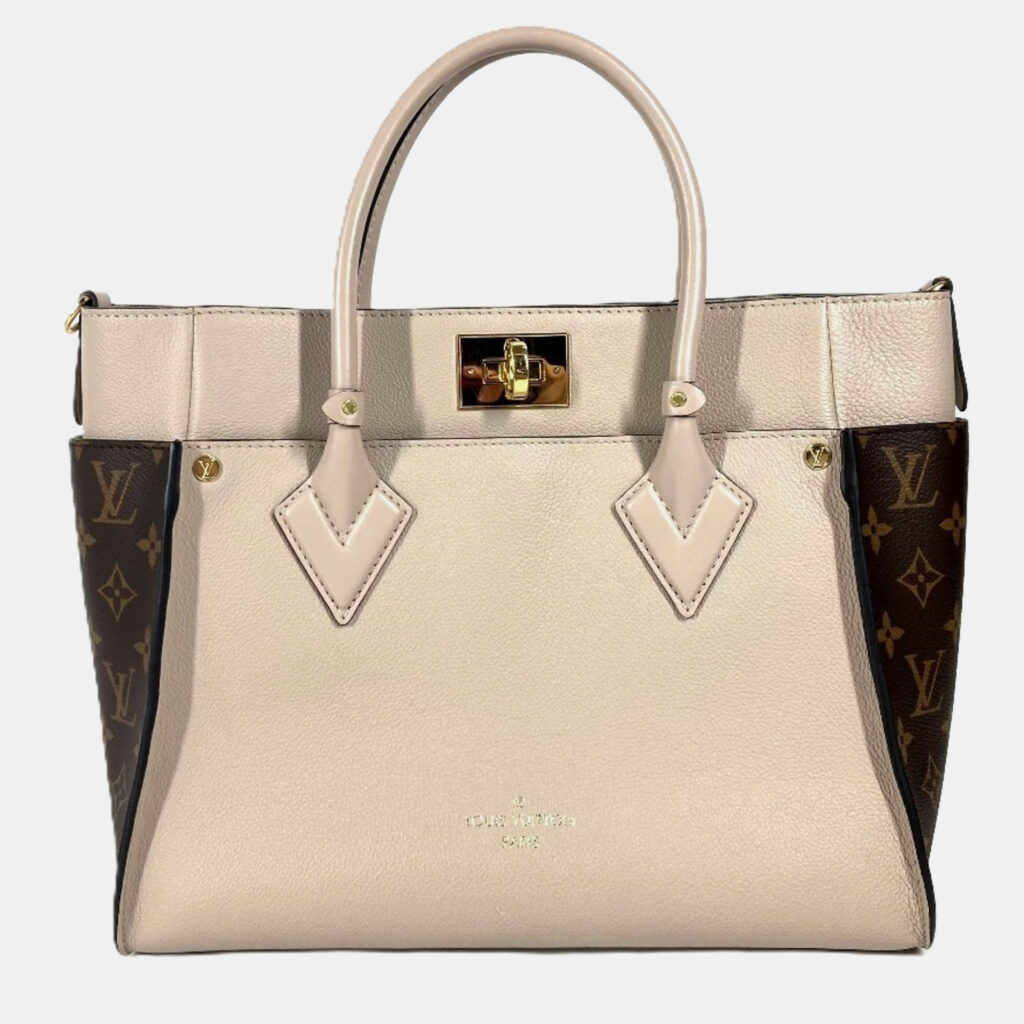 Louis Vuitton On My Side MM Calf Leather Monogram Canvas Shoulder Bag