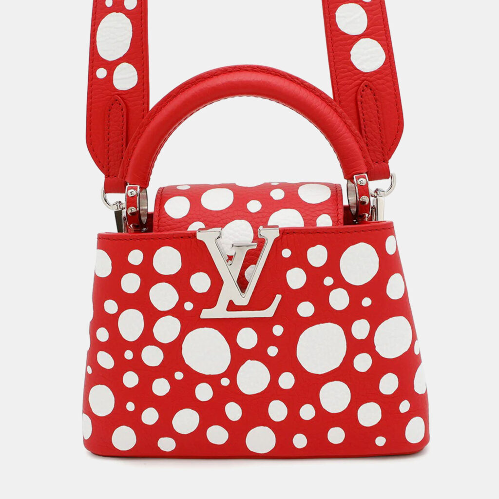 Louis Vuitton Capucines Mini Red Infinity Dot Leather Shoulder Bag Louis Vuitton Capucines Mini Red Infinity Dot Leather Shoulder Bag