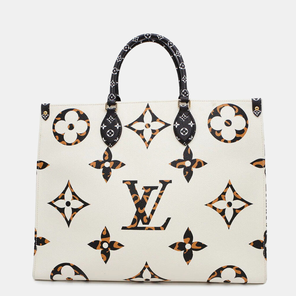 Louis Vuitton Onthego GM Ivoire Monogram Jungle Canvas Tote Bag
