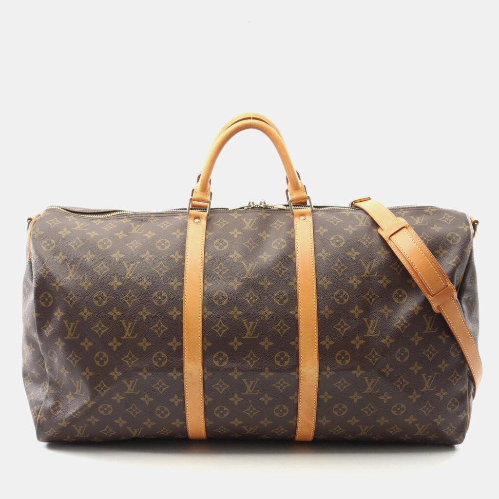 Louis Vuitton Keepall Bandouliere 60 Brown Monogram Canvas Travel Bag