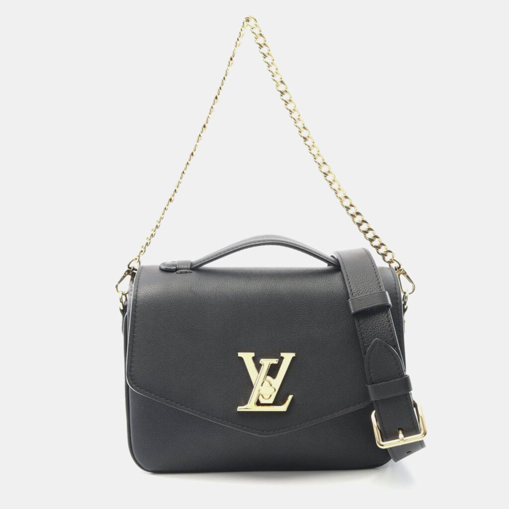 Louis Vuitton Oxford Lockme Noir Leather Shoulder Bag Louis Vuitton Oxford Lockme Noir Leather Shoulder Bag