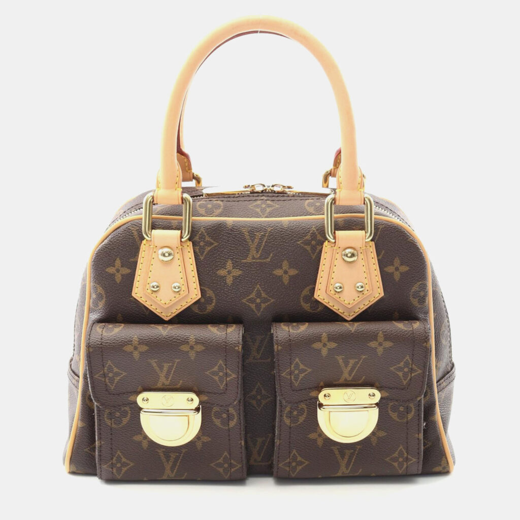 Louis Vuitton Manhattan PM Brown Monogram Canvas Handbag Louis Vuitton Manhattan PM Brown Monogram Canvas Handbag