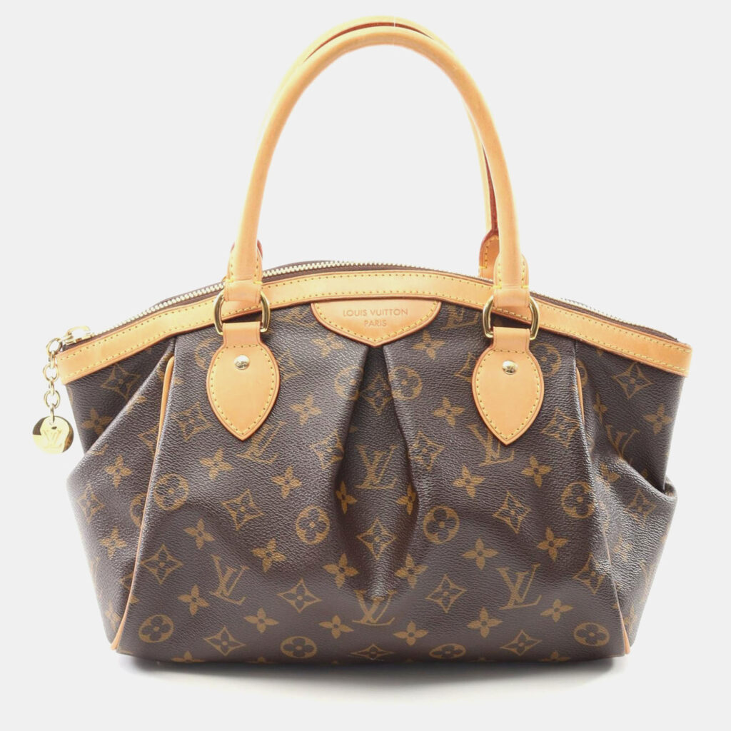 Louis Vuitton Tivoli PM Brown Monogram Canvas Hand Tote Bag Louis Vuitton Tivoli PM Brown Monogram Canvas Hand Tote Bag