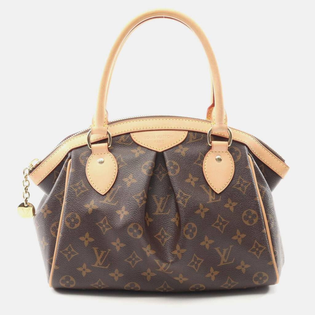 Louis Vuitton Tivoli PM Brown Monogram Canvas Hand Tote Bag Louis Vuitton Tivoli PM Brown Monogram Canvas Hand Tote Bag