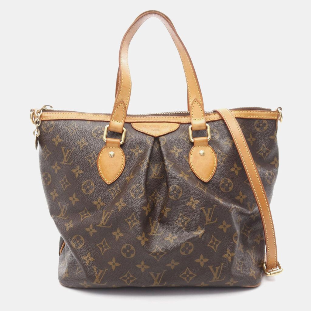 Louis Vuitton Palermo Pm Shoulder Handbag Monogram Canvas Brown Louis Vuitton Palermo Pm Shoulder Handbag Monogram Canvas Brown