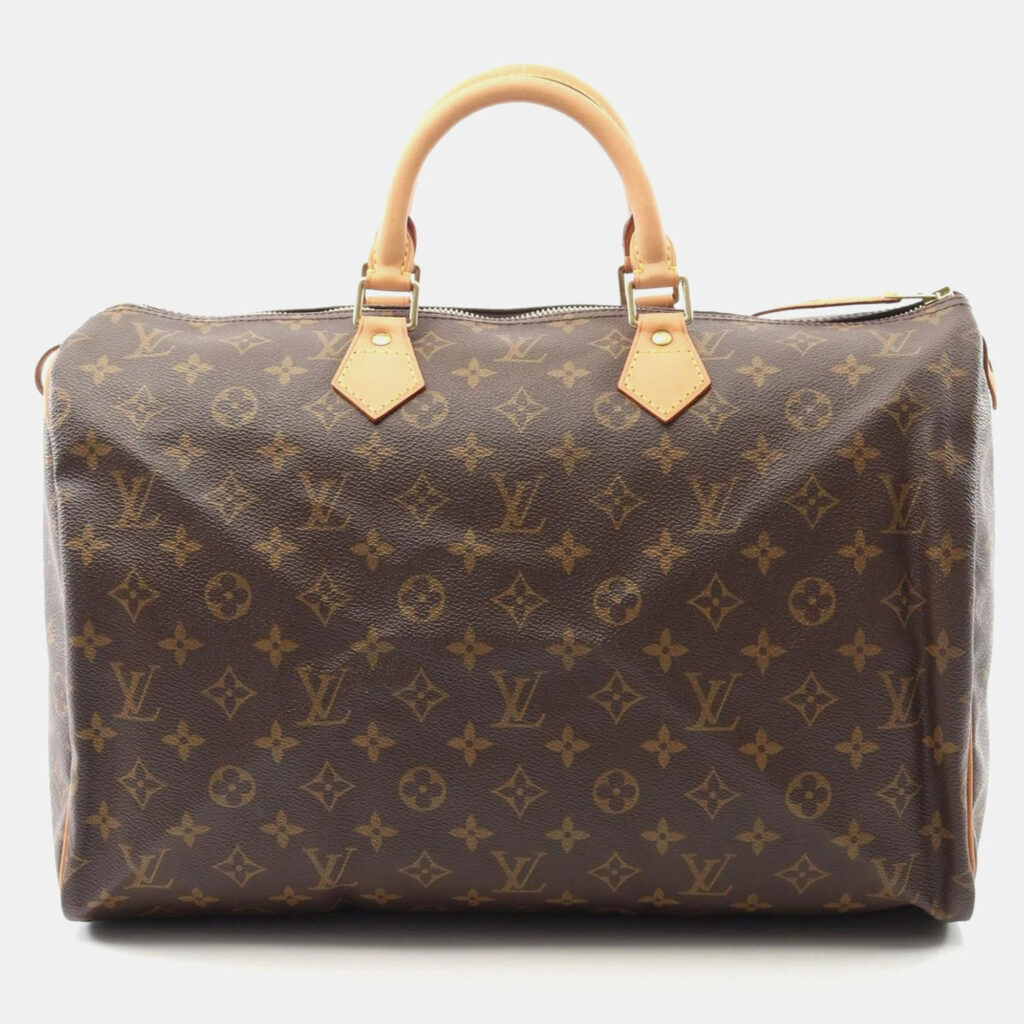 Louis Vuitton Speedy 35 Brown Monogram Canvas Shoulder Bag Louis Vuitton Speedy 35 Brown Monogram Canvas Shoulder Bag