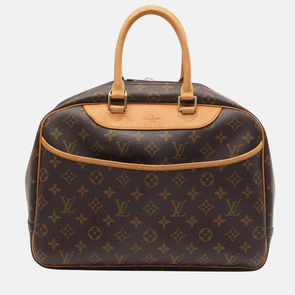 Louis Vuitton Deauville Brown Monogram Canvas Top Handle Bag Louis Vuitton Deauville Brown Monogram Canvas Top Handle Bag