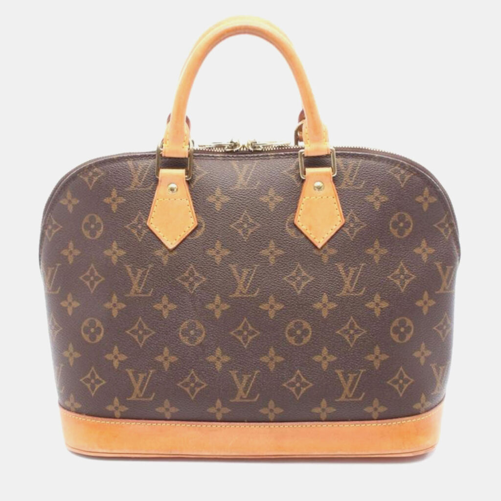 Louis Vuitton Alma PM Brown Monogram Leather Satchel Bag Louis Vuitton Alma PM Brown Monogram Leather Satchel Bag