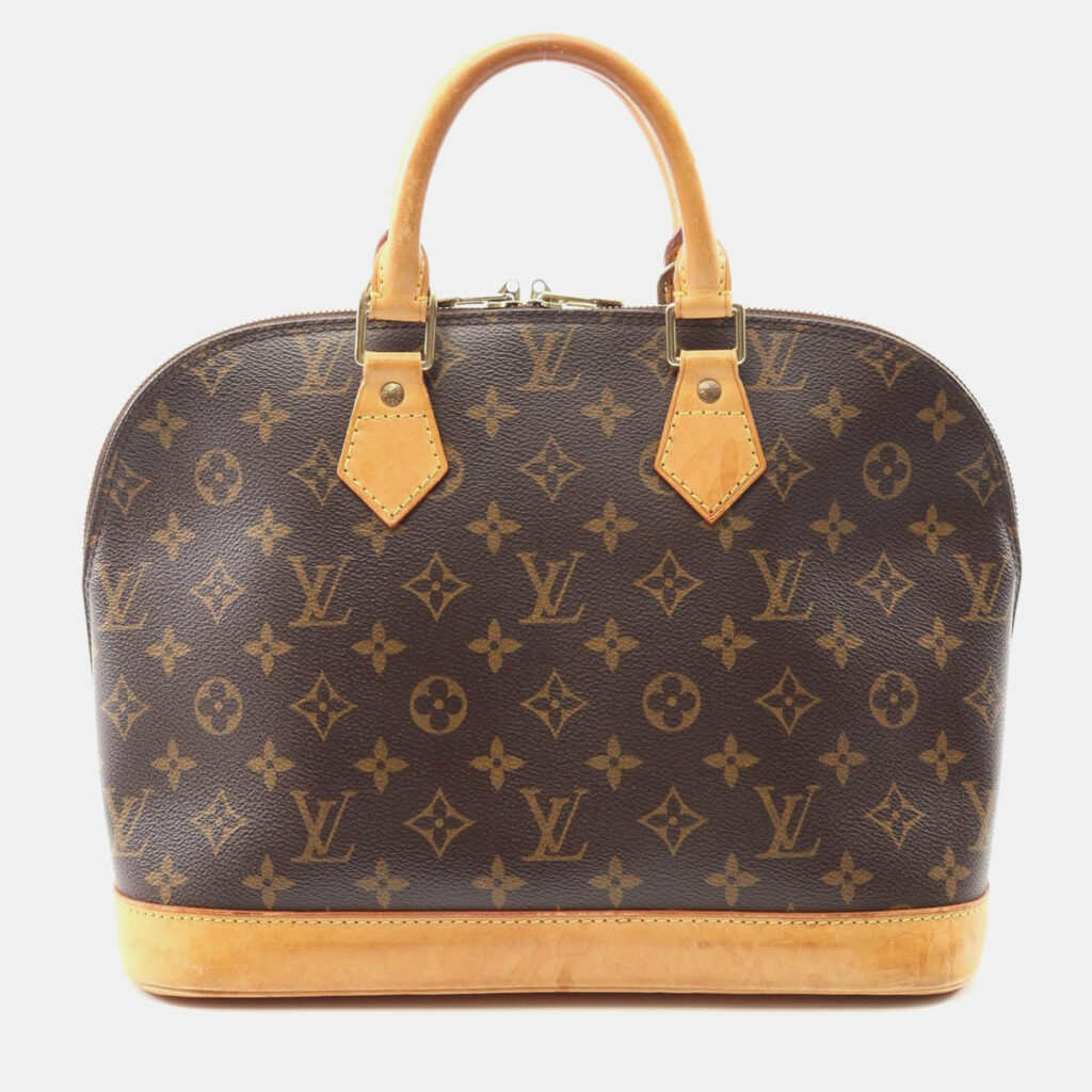 Louis Vuitton Alma Hand Zipped Bag Monogram Canvas Brown Louis Vuitton Alma Hand Zipped Bag Monogram Canvas Brown