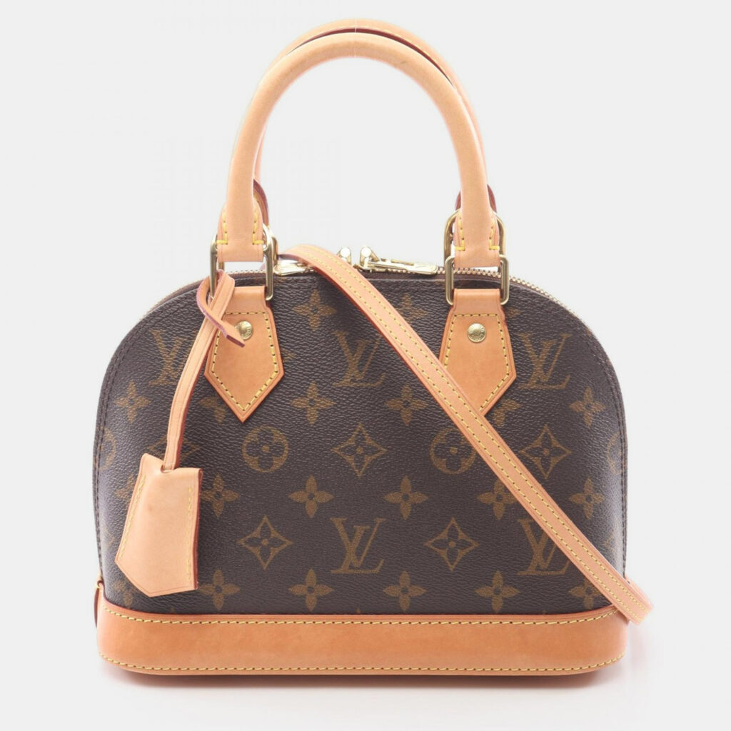 Louis Vuitton Alma BB Brown Monogram Leather Satchel Bag Louis Vuitton Alma BB Brown Monogram Leather Satchel Bag