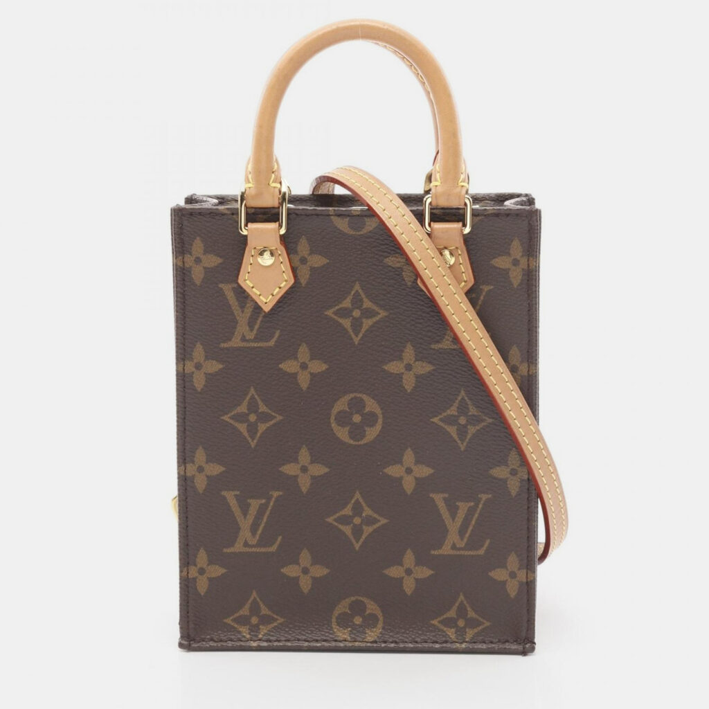 Louis Vuitton Sac Plat Petite Brown Monogram Canvas Bag Louis Vuitton Sac Plat Petite Brown Monogram Canvas Bag