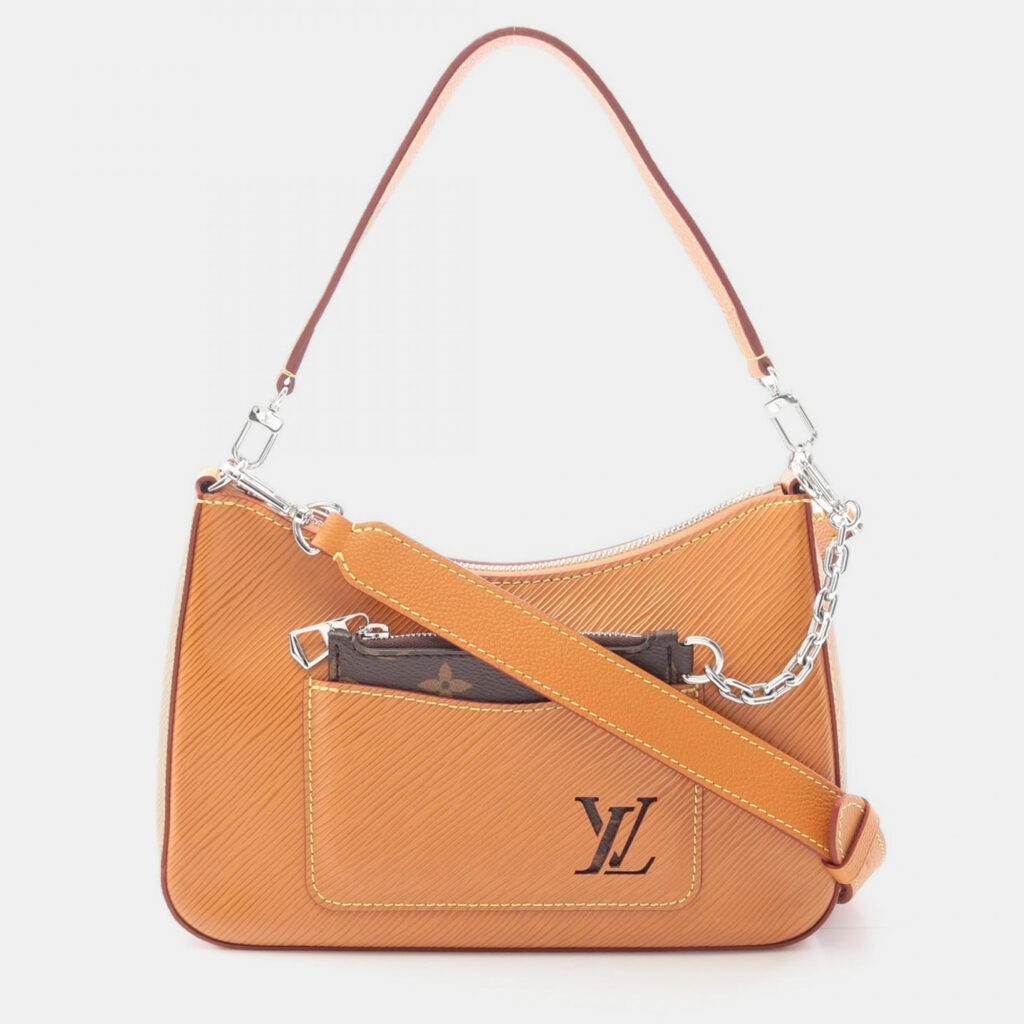 Louis Vuitton Marelle Brown Epi Leather Shoulder Bag Louis Vuitton Marelle Brown Epi Leather Shoulder Bag