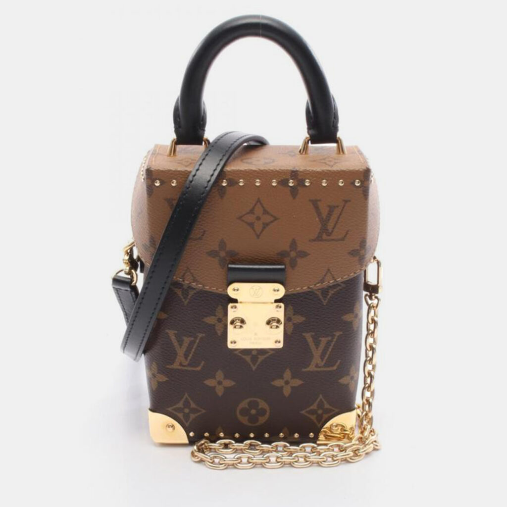 Louis Vuitton Canvas Box Monogram Reverse Shoulder Bag Louis Vuitton Canvas Box Monogram Reverse Shoulder Bag