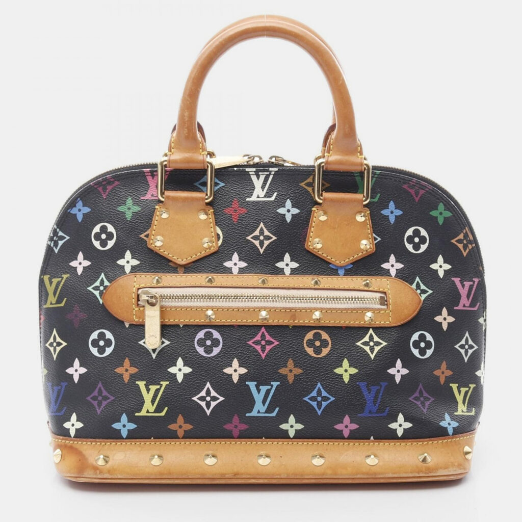 Louis Vuitton Alma Multicolor Black Monogram Handbag