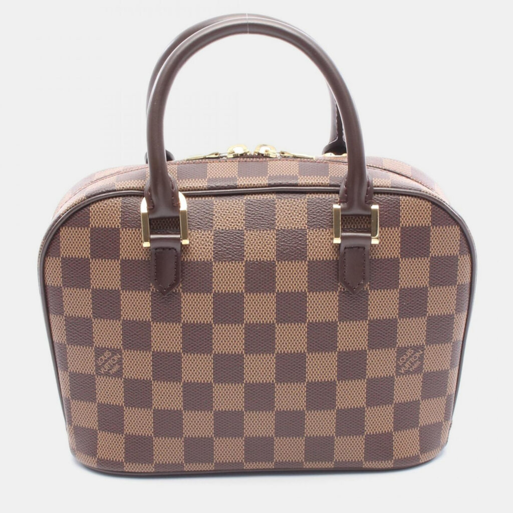 Louis Vuitton Sarria Mini Damier Ebene Canvas Leather Handbag