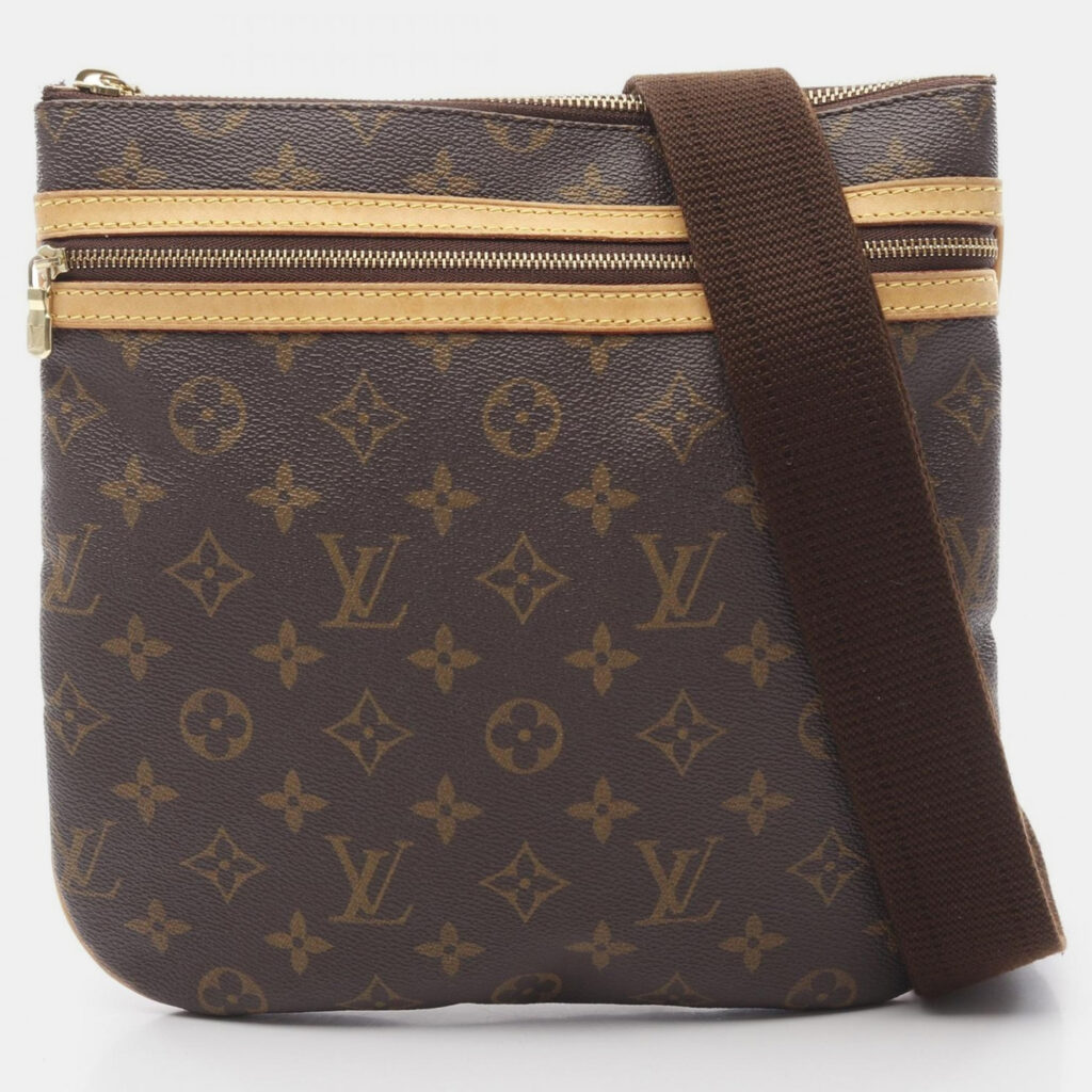 Louis Vuitton Pochette Bosphore Brown Monogram Canvas Crossbody Bag Louis Vuitton Pochette Bosphore Brown Monogram Canvas Crossbody Bag