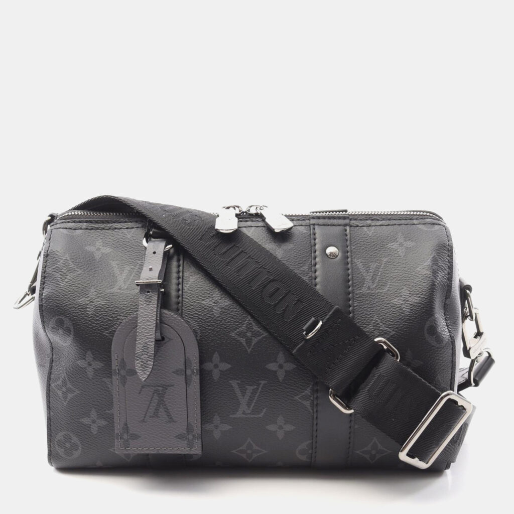 Louis Vuitton City Keepall Black Monogram Eclipse Canvas Shoulder Bag Louis Vuitton City Keepall Black Monogram Eclipse Canvas Shoulder Bag