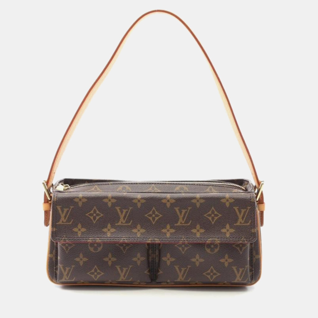 Louis Vuitton Vivacite MM Brown Monogram Canvas Shoulder Bag Louis Vuitton Vivacite MM Brown Monogram Canvas Shoulder Bag