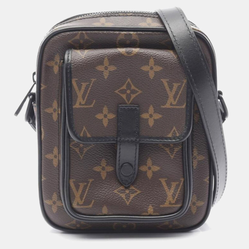 Louis Vuitton Christopher Wearable Wallet Monogram Macassar Crossbody Bag Louis Vuitton Christopher Wearable Wallet Monogram Macassar Crossbody Bag