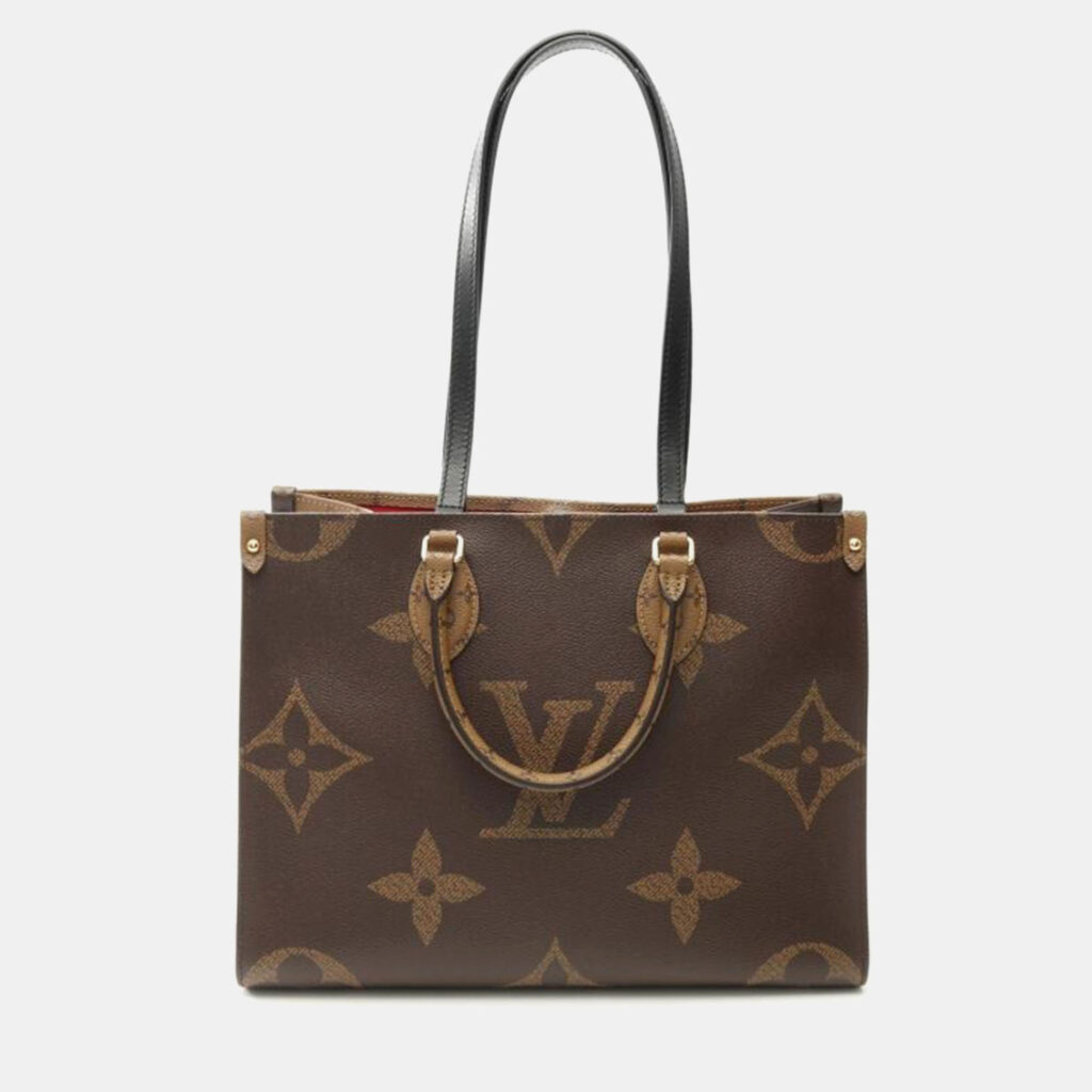 Louis Vuitton OnTheGo MM Monogram Giant Reverse Canvas Tote Bag Louis Vuitton OnTheGo MM Monogram Giant Reverse Canvas Tote Bag