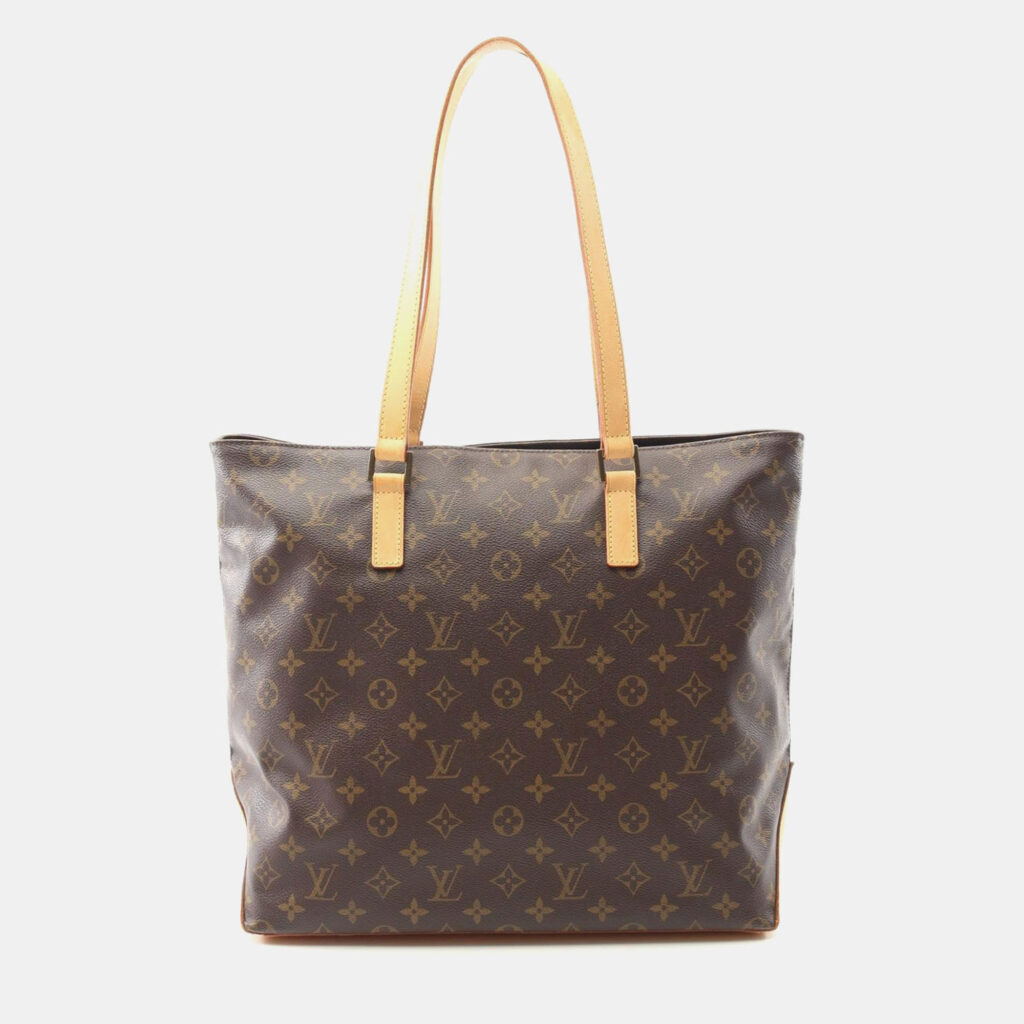 Louis Vuitton Cabas Mezzo Brown Monogram Canvas Tote Bag Louis Vuitton Cabas Mezzo Brown Monogram Canvas Tote Bag
