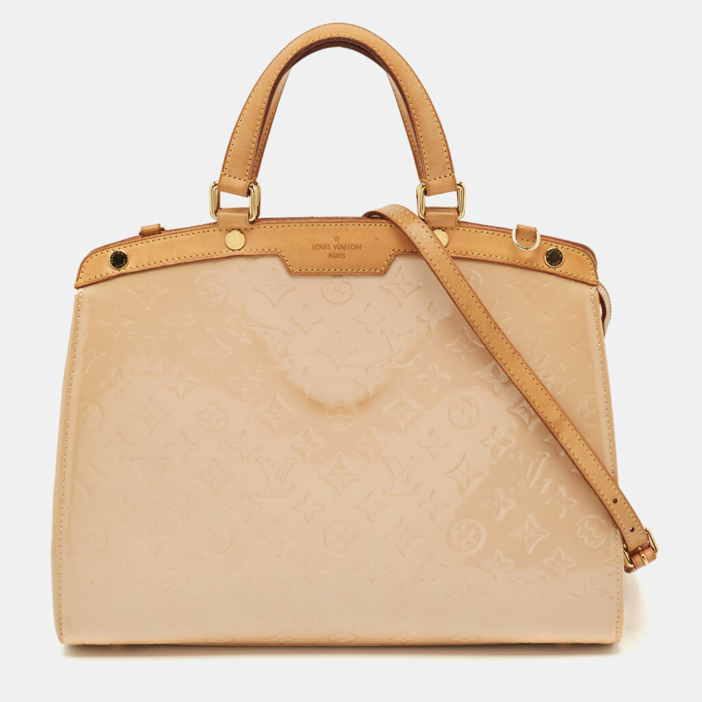 Louis Vuitton Rose Florentine Monogram Vernis Brea GM Bag