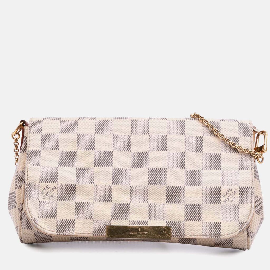 Louis Vuitton White Damier Azur Favorite PM