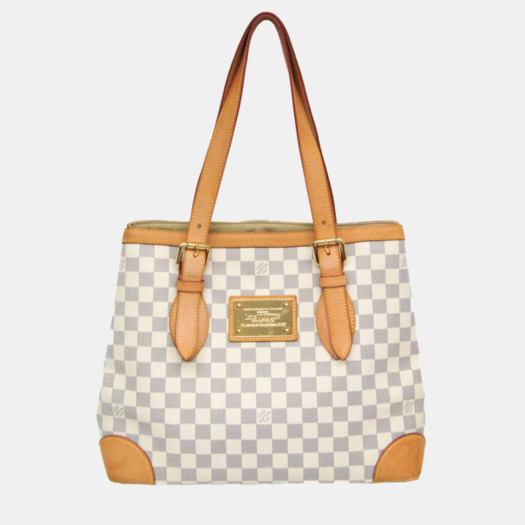 Louis Vuitton Hampstead MM Damier Azur Canvas Shoulder Bag Louis Vuitton Hampstead MM Damier Azur Canvas Shoulder Bag