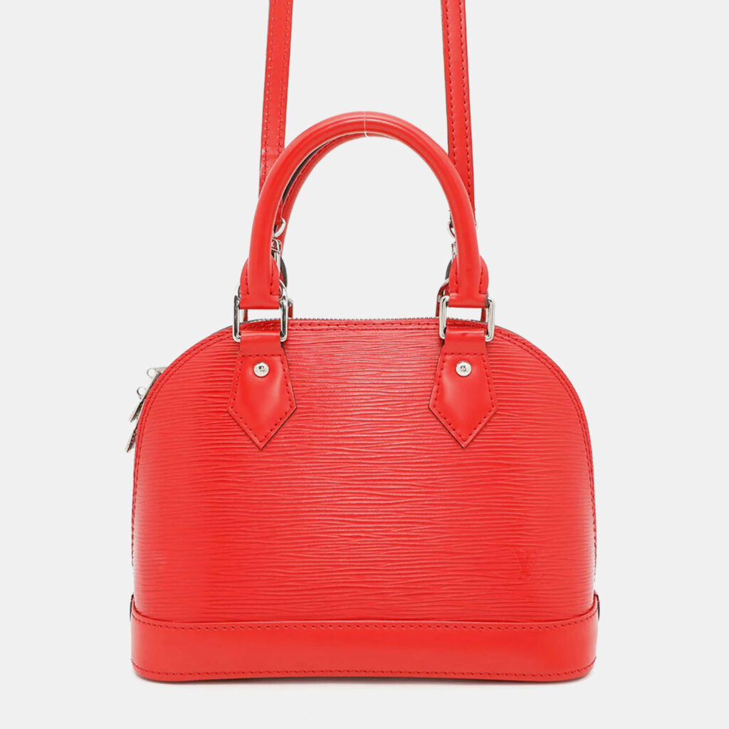 Louis Vuitton Alma BB Coquelicot Epi Leather Satchel Bag Louis Vuitton Alma BB Coquelicot Epi Leather Satchel Bag