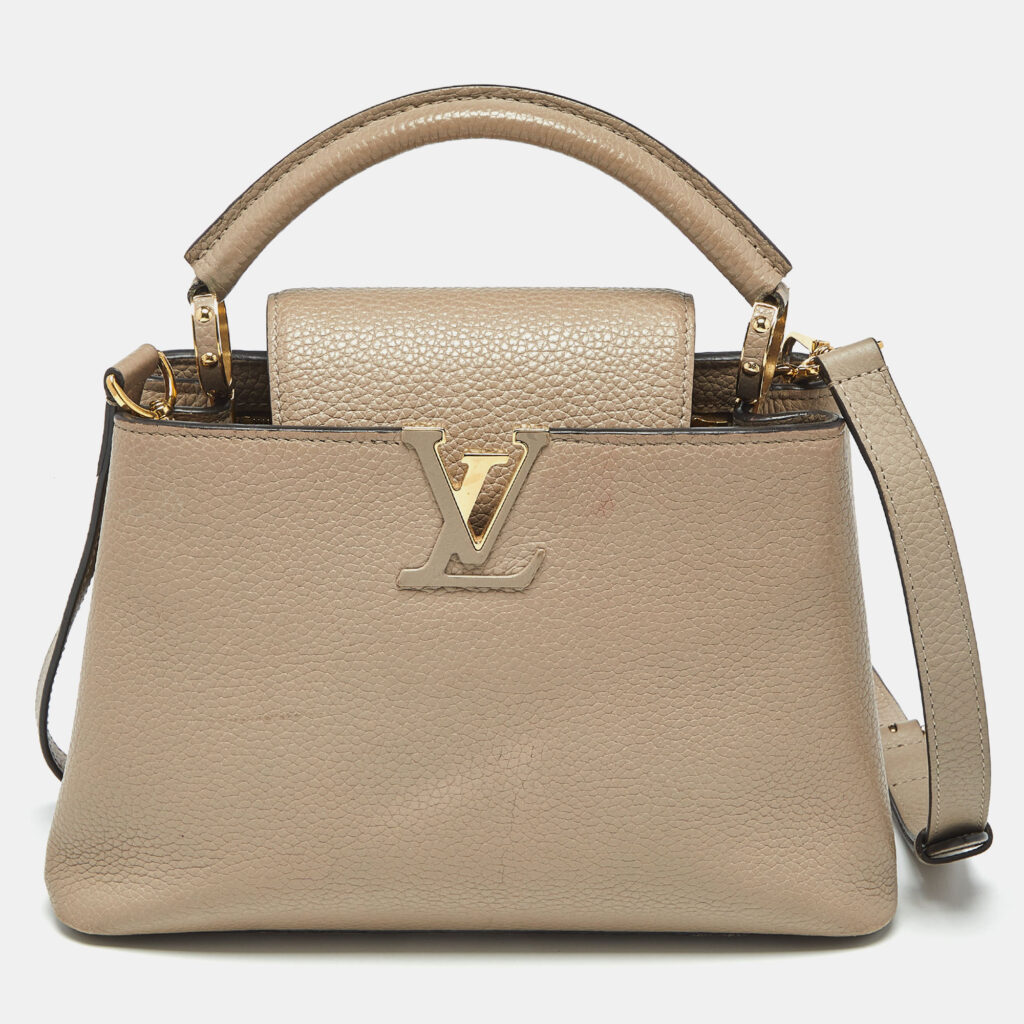 Louis Vuitton Beige Taurillon Leather Capucines BB Bag