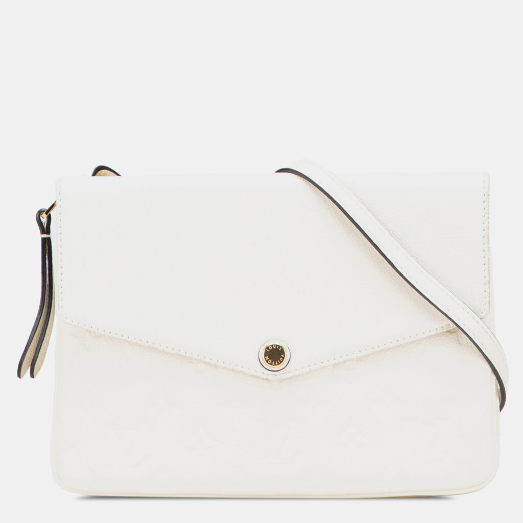 Louis Vuitton White Monogram Empreinte Twice Louis Vuitton White Monogram Empreinte Twice