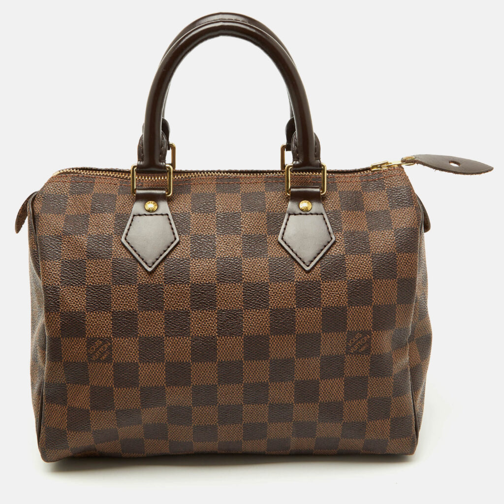 Louis Vuitton Damier Ebene Canvas Speedy 25 Bag