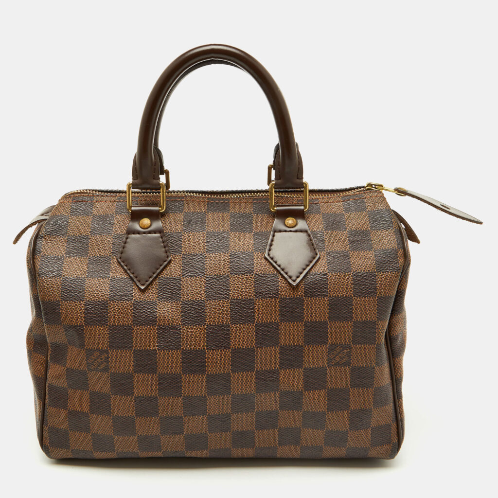 Louis Vuitton Damier Ebene Canvas Speedy 25 Bag