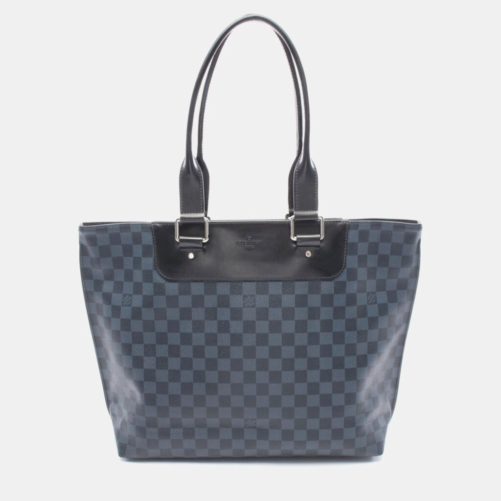 Louis Vuitton Cabas Voyage Tote Bag Damier Cobalt Canvas Leather Navy Louis Vuitton Cabas Voyage Tote Bag Damier Cobalt Canvas Leather Navy