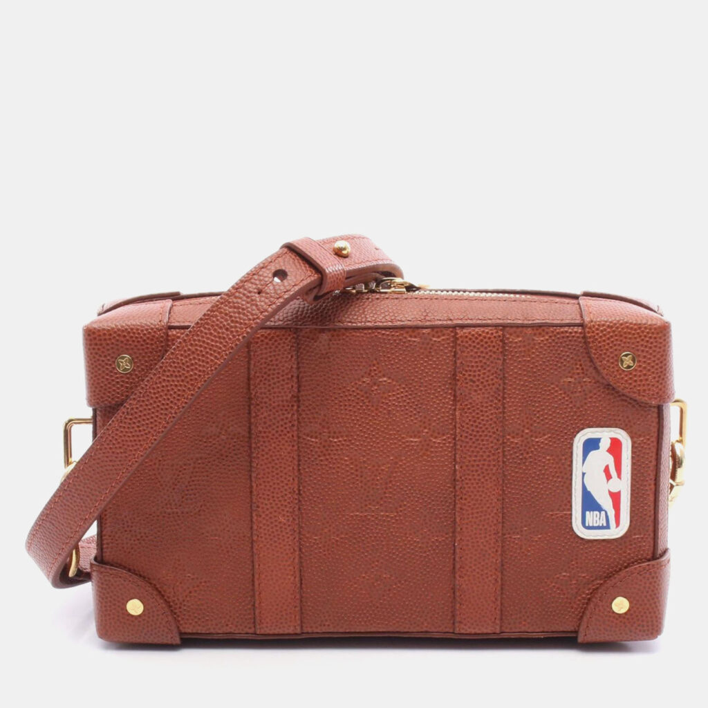 Louis Vuitton Soft Trunk Brown Monogram Taurillon Leather Shoulder Bag Louis Vuitton Soft Trunk Brown Monogram Taurillon Leather Shoulder Bag