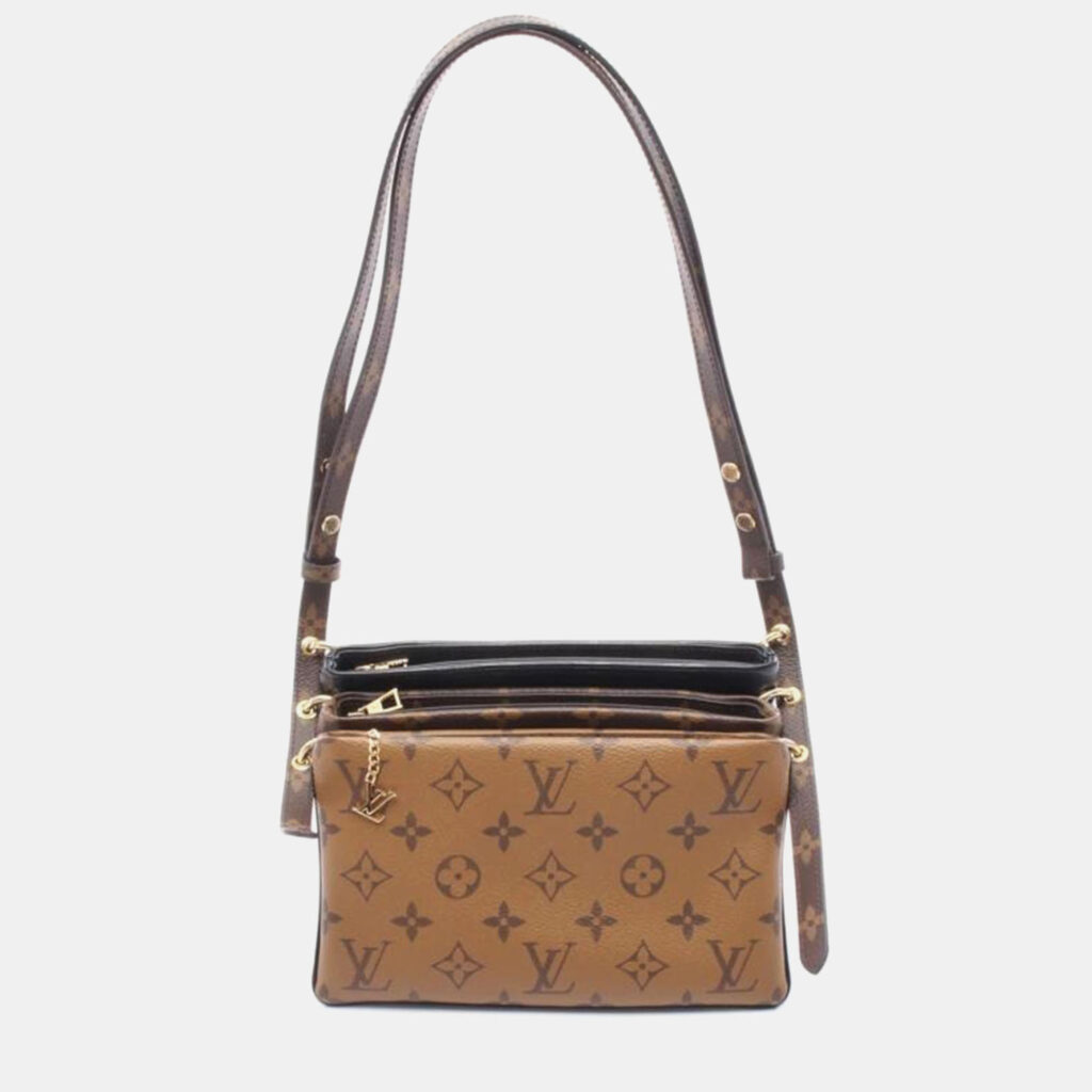 Louis Vuitton Pochette LV Monogram Reverse Canvas Clutch Bag Louis Vuitton Pochette LV Monogram Reverse Canvas Clutch Bag
